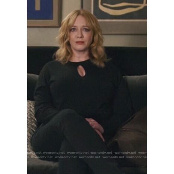 NEW Theory Keyhole Crew Black Regal Wool Sweater Size Small Women's - Picture 11 of 12